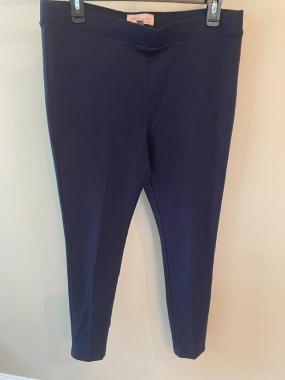 Women's Philosophy Knit Pants in Navy, size large with elastic waist